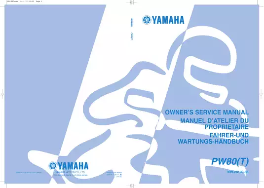 Yamaha PW80 Owner's Manual: Comprehensive Guide for Young Riders