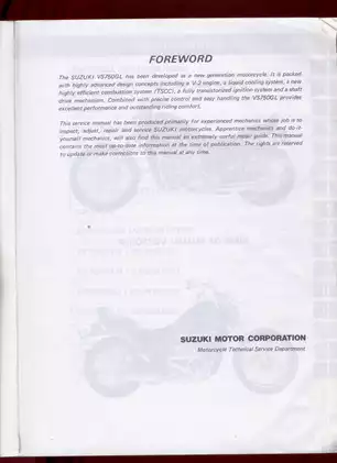 Suzuki VS750GL Motorcycle Service Manual (1986-1992) - Complete Guide Preview image 2