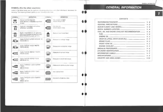 Suzuki VL800 Motorcycle Service Manual (2001 Model) Preview image 3