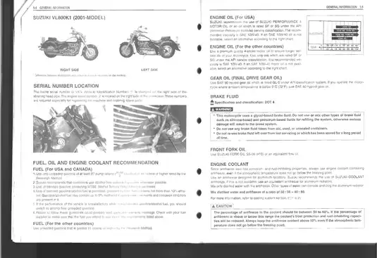 Suzuki VL800 Motorcycle Service Manual (2001 Model) Preview image 5