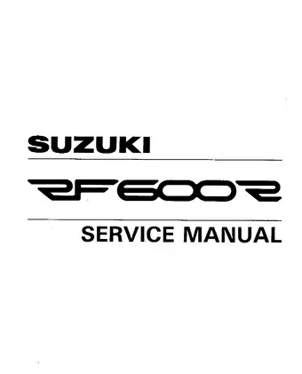 Suzuki RF600R Motorcycle Service Manual (95-97 Models)