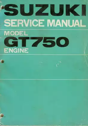 Suzuki GT750 Motorcycle Service Manual - Comprehensive Guide for Mechanics Preview image 1