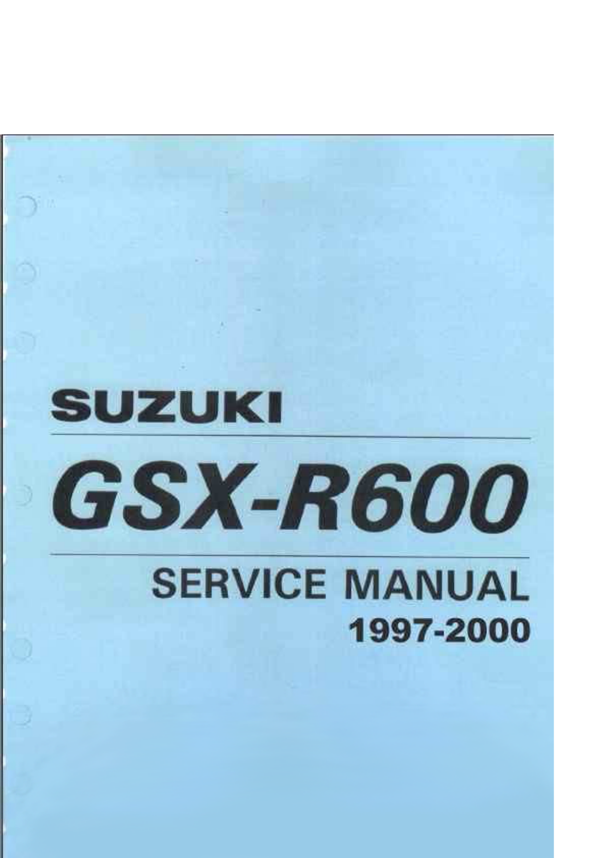 1997-2000 Suzuki GSX-R600 SRAD service manual Preview image 6