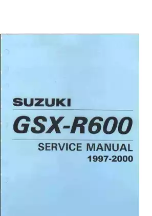 Comprehensive Service Manual for Suzuki GSX-R600 (1997-2000)