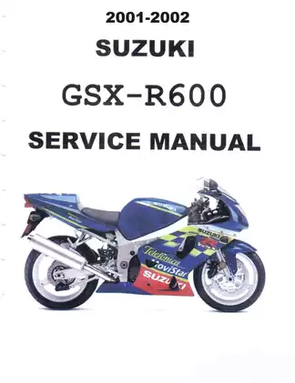 2001-2002 Suzuki GSX-R600 manual Preview image 1