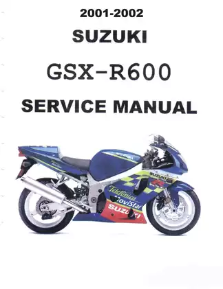 2023 SUZUKI GSX-R600 Service Manual (2001-2002) Preview image 1