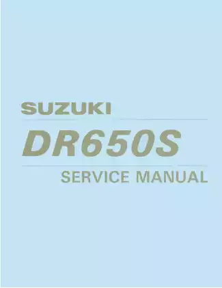 1990-1991 Suzuki DR650S service manual