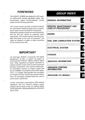 Suzuki DR650S Service Manual - Ultimate Repair Guide Preview image 2