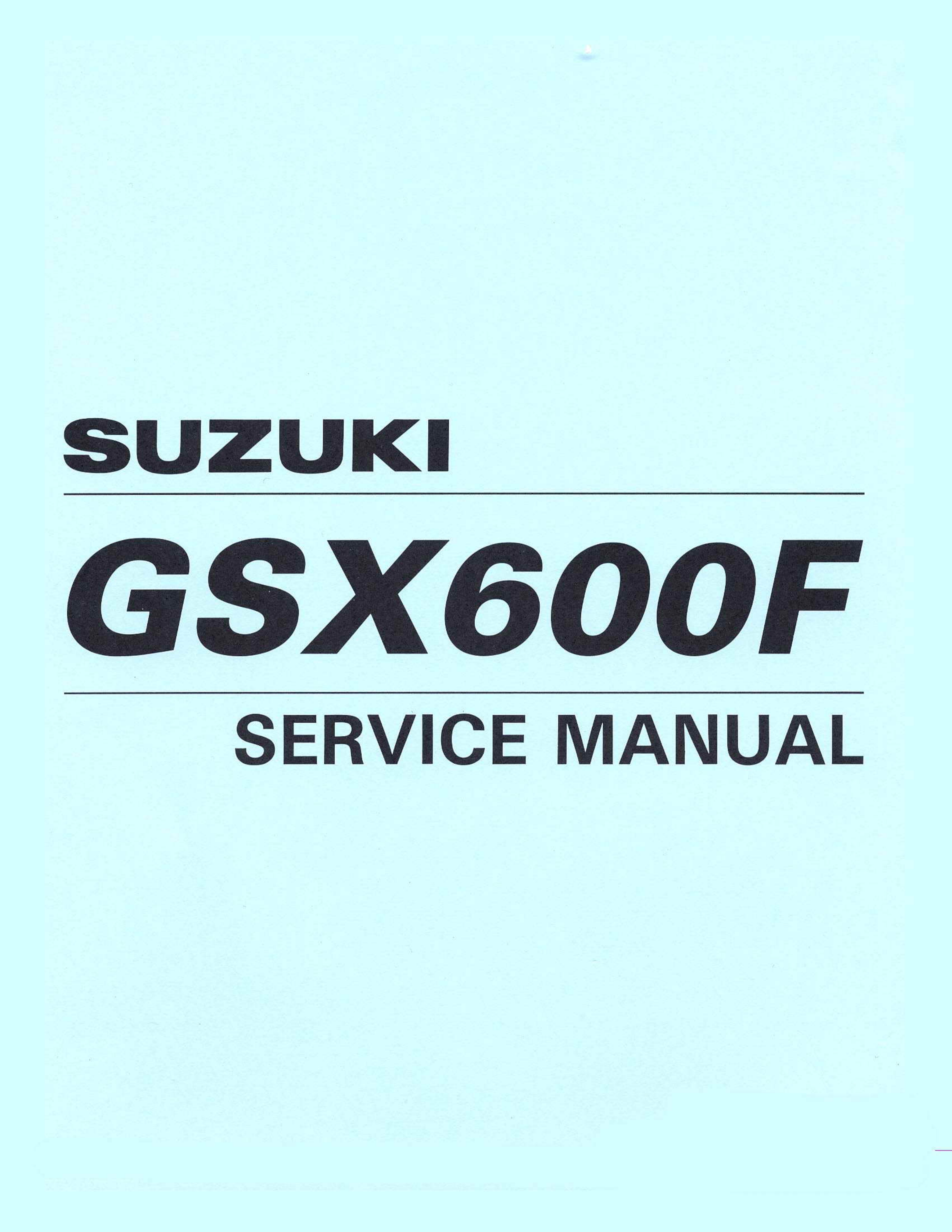 1998-2001 Suzuki GSX600F Katana service manual Preview image 1