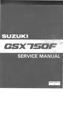 Comprehensive Suzuki GSX750F Motorcycle Service Manual (1990-1997)