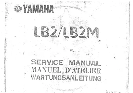 Comprehensive Service Manual for 1978 LB2/LB2M Series