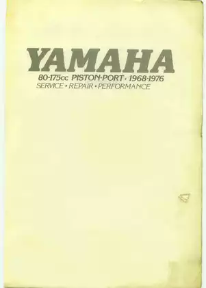 1968-1976 Yamaha 80cc-175cc Piston-Port service, repair manual Preview image 1