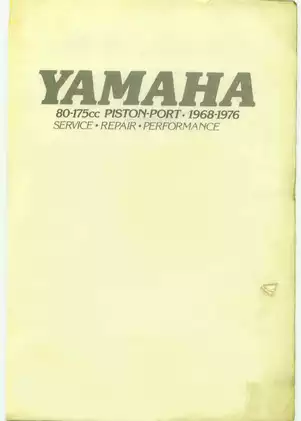 Yamaha 80-175cc Piston-Port Service Manual (1968-1976)