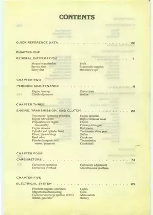 Yamaha 80-175cc Piston-Port Service Manual (1968-1976) manual page 3 preview Yamaha Yamaha 80-175cc Piston-Port Service Manual (1968-1976) manual preview page 3 - thumbnail