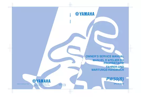 2003 Yamaha PW-50(R) owner´s service manual Preview image 1