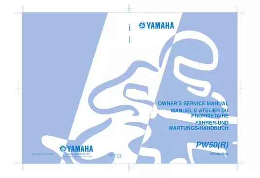 Yamaha PW50 Owner's Manual - Comprehensive Guide for Beginners