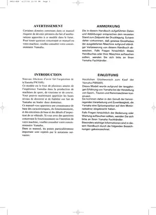 Yamaha PW50 Owner's Manual - Comprehensive Guide for Beginners Preview image 3