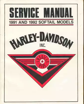 1991-1992 Harley-Davidson Softail Service Manual