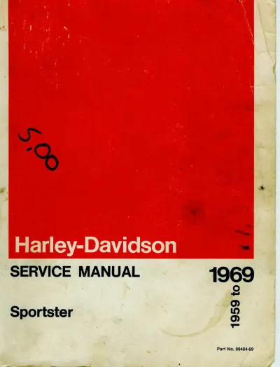 Preview: 1959–1969 Harley-Davidson Sportster XL, XLH, XLCH Service Manual (P/N 99484-69)