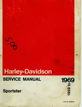1959-1969 Harley-Davidson Sportster XLH, XLCH 883 service manual Preview image 1