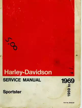 1959-1969 Harley-Davidson Sportster Service Manual - Complete Repair Guide