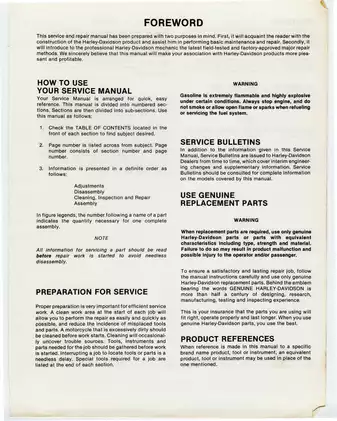 1959-1969 Harley-Davidson Sportster XLH, XLCH 883 service manual Preview image 3