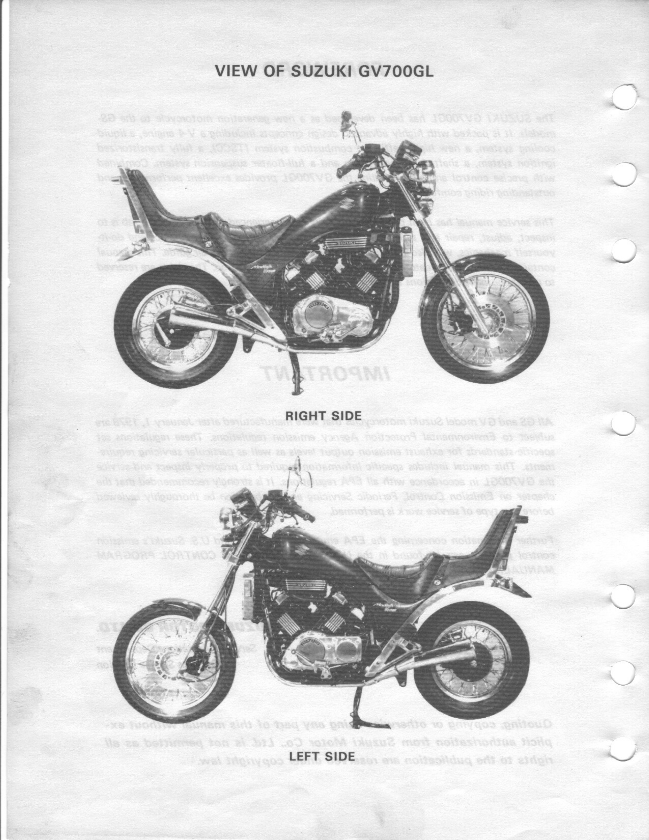 1984 Suzuki GV700GL Madura service manual Preview image 3