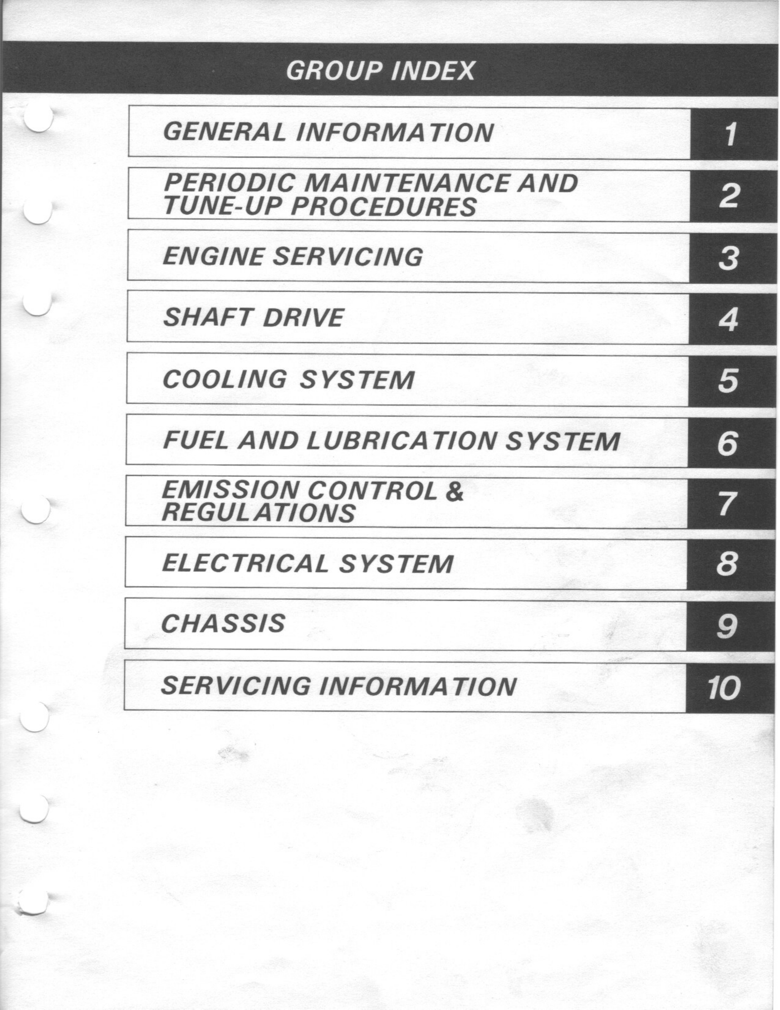 1984 Suzuki GV700GL Madura service manual Preview image 4