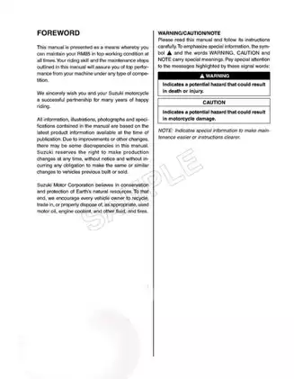 Suzuki RM85/L Owner’s Service Manual - Complete Maintenance Guide Preview image 3