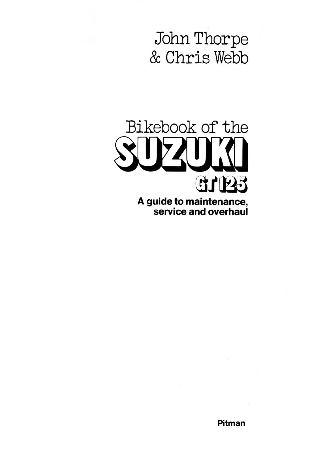 1974-1977 Suzuki GT125 service and repair manual Preview image 2