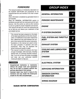 Suzuki GSX-R1000 Service Manual (2003 Model)