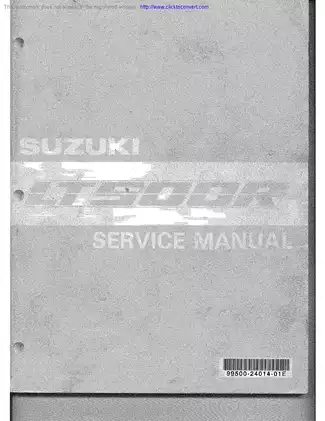 1987 Suzuki LT500R QuadRacer 500 service manual Preview image 1
