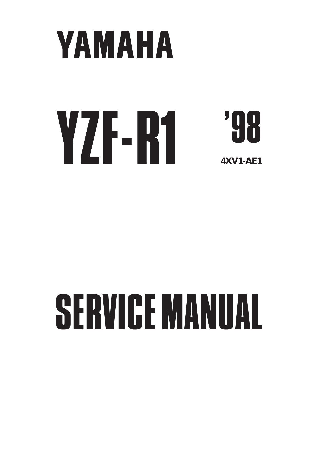 1998-2002 Yamaha YZF-R1 service manual Preview image 1