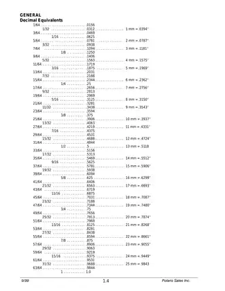 Polaris Snowmobile Service Manual: 2000 Indy Series Models Preview image 5