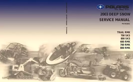 Polaris Snowmobile Service Manual - Trail RMK/SKS/RMK Models (2001)