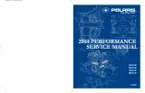 Polaris 500, 600, 700, and 800 XC SP Performance Snowmobile 2004 OEM Service Manual (P/N 9918586) – preview page 1
