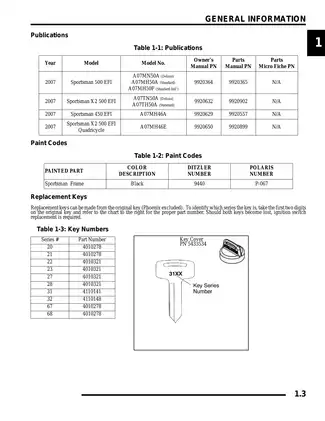 2007 Polaris Sportsman 500 EFI, Sportsman X2 500 EFI, Sportsman 450 EFI, Sportsman X2 500 EFI Quadricycle service manual Preview image 3