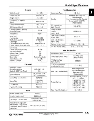 Polaris IQ Series Snowmobiles Service Manual (2007-2011) Preview image 5