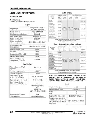 Polaris RMK & RUSH Series 2010-2012 Service Manual | Comprehensive Repair & Maintenance Guide Preview image 2
