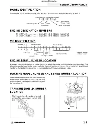 2001 Polaris Sportsman 400, Sportsman 500 DUSE H.O. ATV repair manual Preview image 3