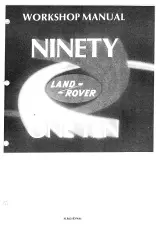 1984–1990 Land Rover Ninety / Defender 110 / 127 Service Manual (P/N SLR621ENWM) – preview page 1