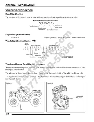 2009 Polaris Sportsman XP 550 manual Preview image 2