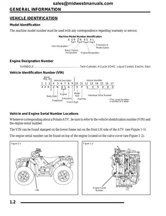 2009 Polaris Sportsman 850 EFi/HD/EPS Series Manual - Comprehensive Service Guide Preview image 3