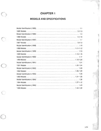 1985-1995 Polaris snowmobiles repair manual Preview image 1