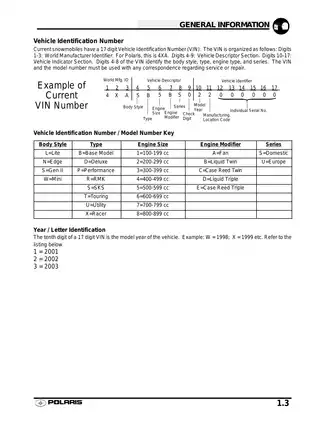 2002 Polaris XC Snowmobile Service Manual Preview image 4