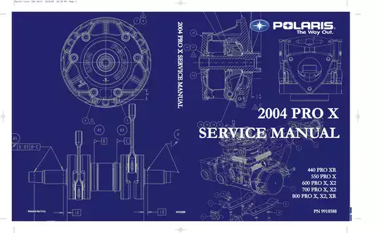 2004 Polaris PRO X Snowmobile Service Manual