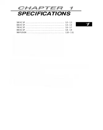 2005 Polaris 500, 600, 700, 800, 900, Fusion XC SP, Edge XC SP, XC SP M-10 snowmobile service manual Preview image 5