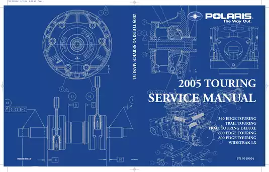 Comprehensive Service Manual for 2005 Polaris Snowmobile Models Preview image 1