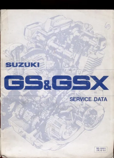 Preview: 1980–1986 Suzuki GS/GSX 400-1100 Service Manual (P/N SD-0001 E-01)