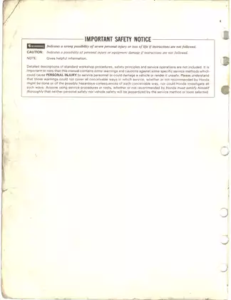 1986-1989 Honda TRX 250R Fourtrax service manual Preview image 2